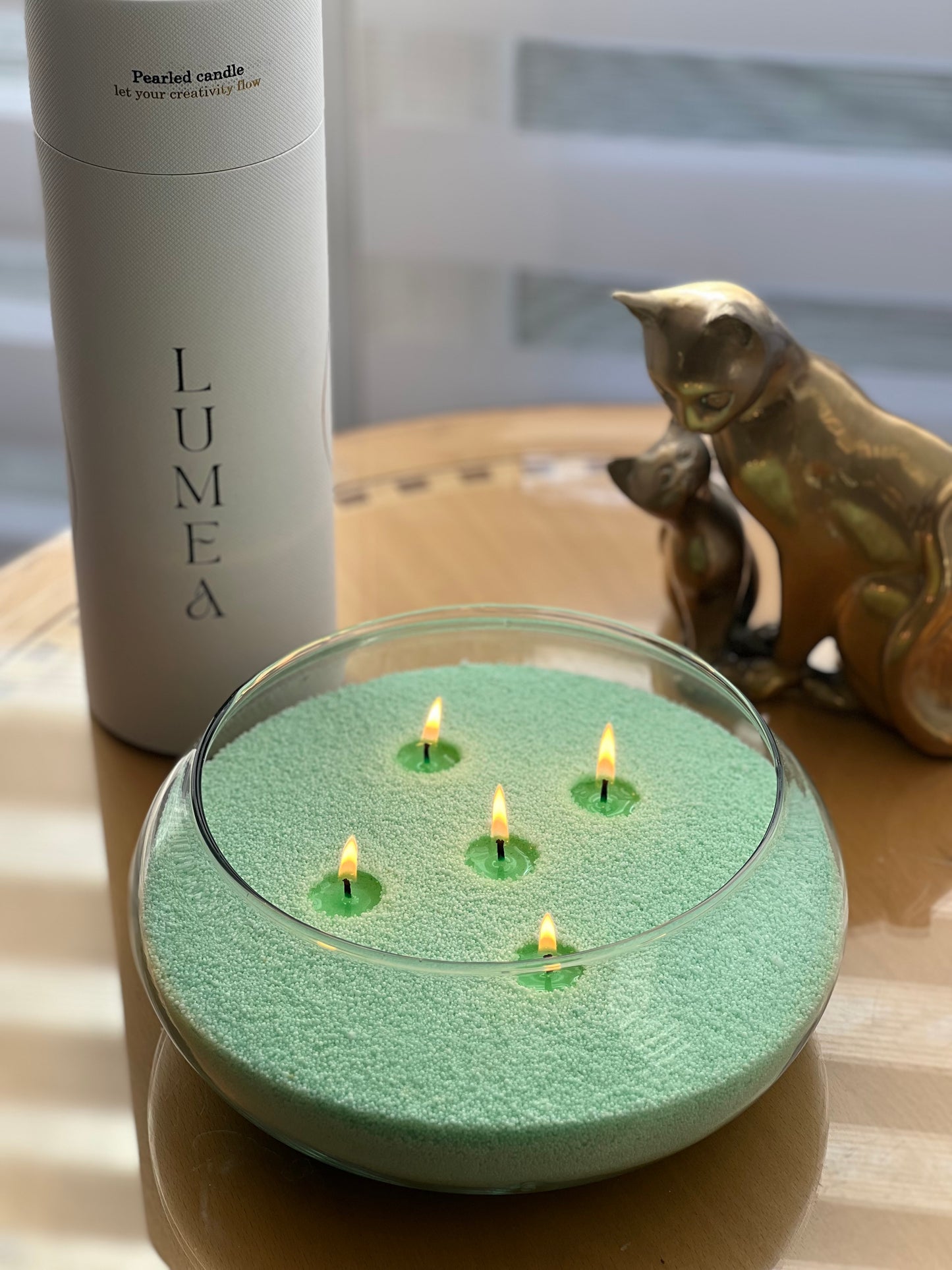 Bougie perlée 500g et mèches incluses