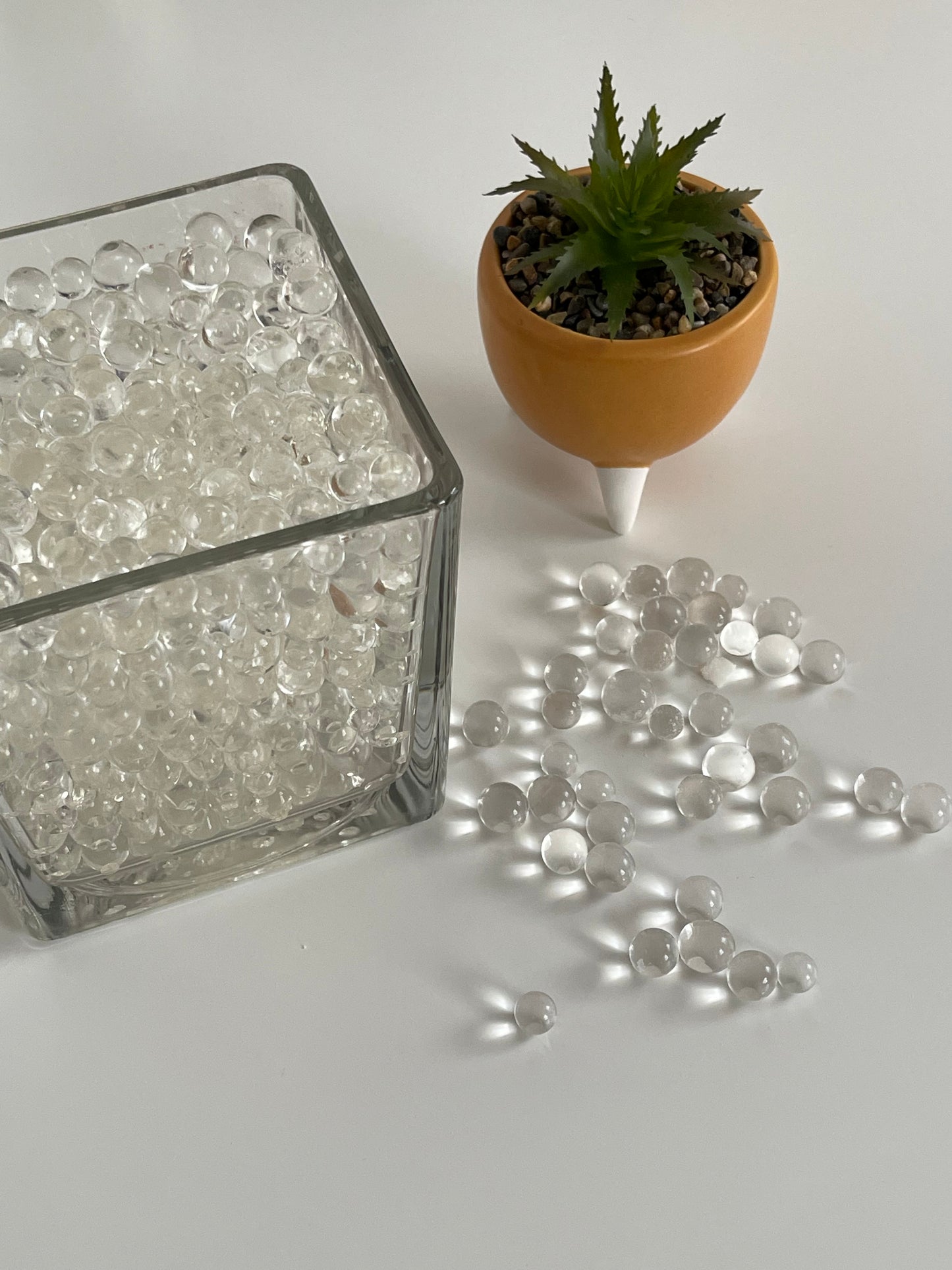 Perles d'eau transparentes