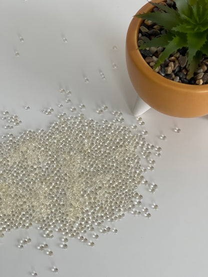 Perles d'eau transparentes