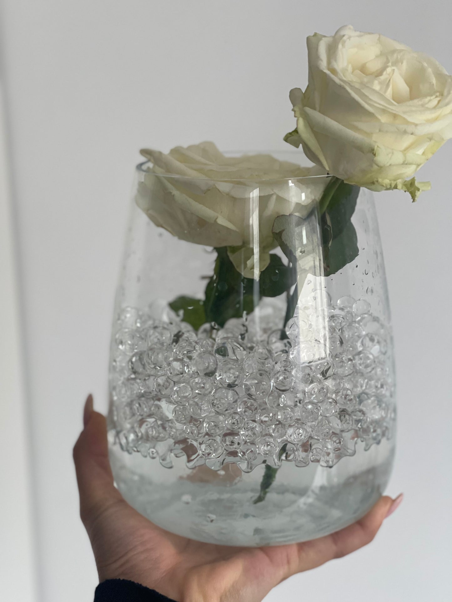 Perles d'eau transparentes
