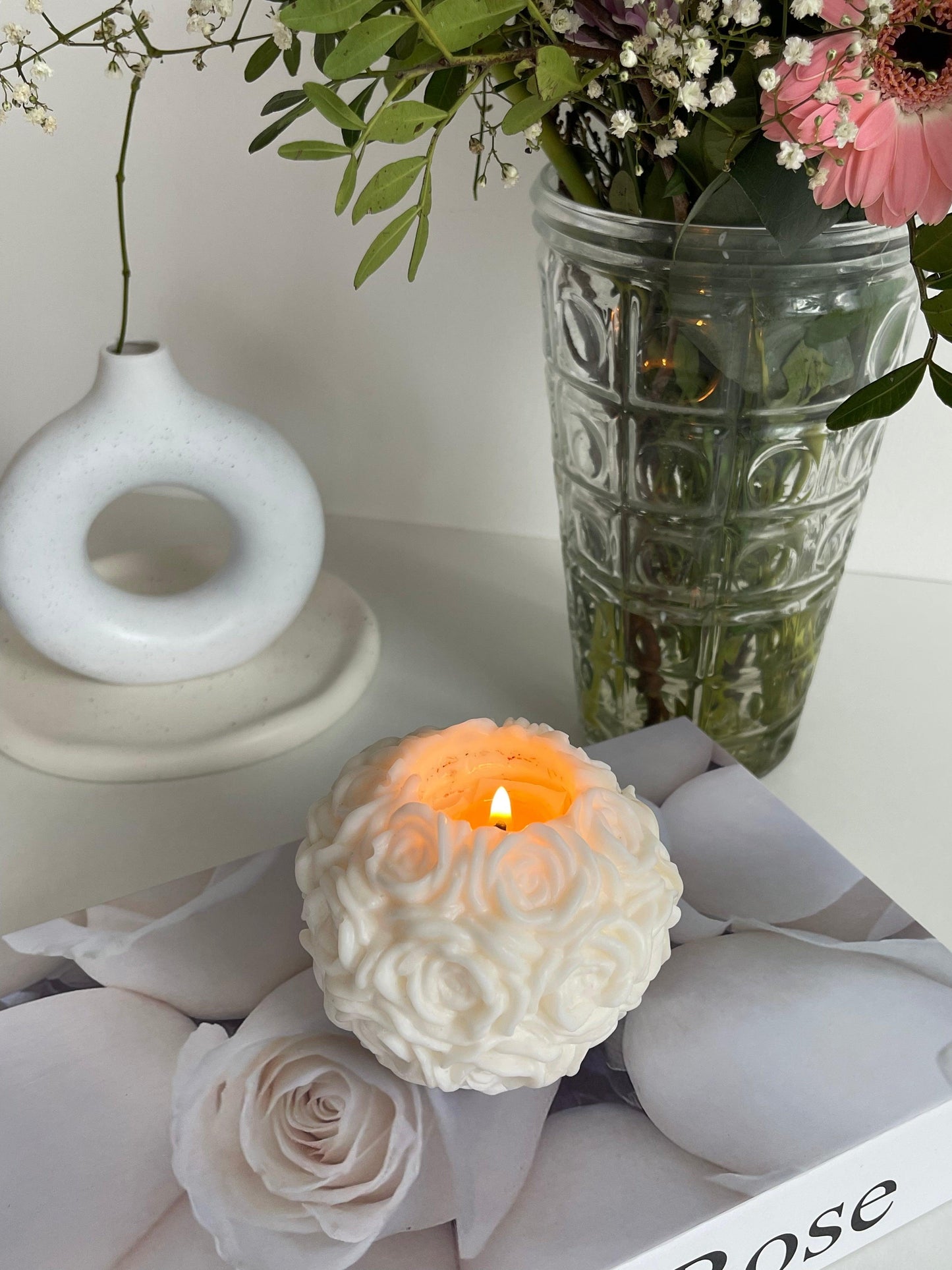 Bougie Rose | Bougie décorative - Lumea Candle